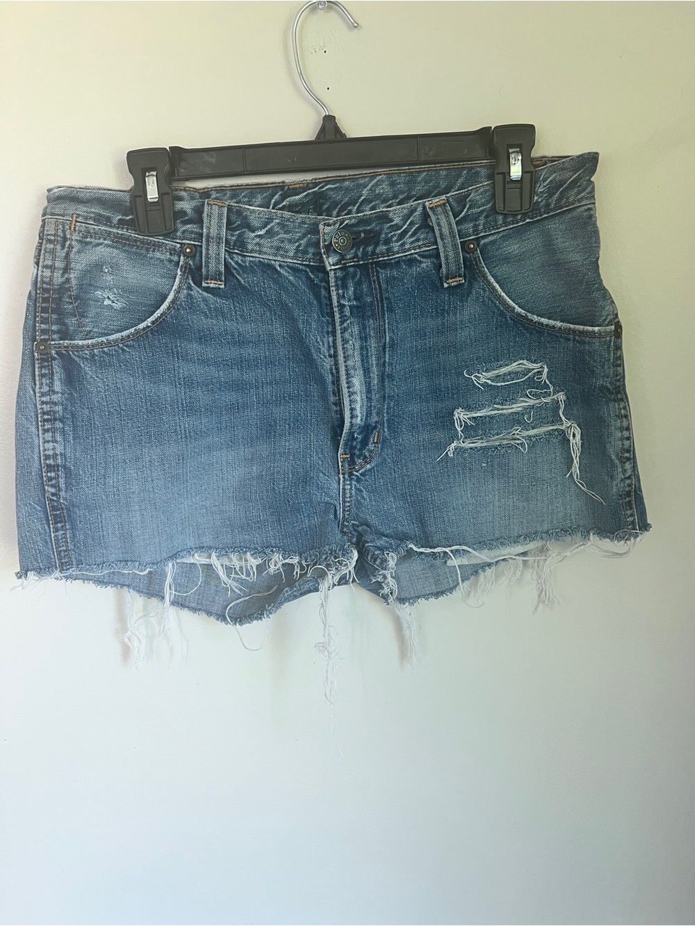 Polo by Ralph Lauren Distressed Denim Cutoff Shorts - Blue
